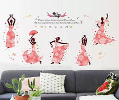 Наклейки на стіну в школу танців Танець танго (лист 60 х 90 см) Б383-3
