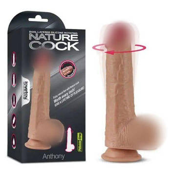 Обертовий двошаровий фалловітатор Dildo Anthony Bomba💣