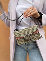 Женская сумка через плечо гучи стильная Gucci классическая, коричневая повседневная