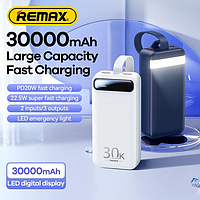 Power bank REMAX 30000 mAh (22.5W) PD20W+QC3.0 портативная батарея повербанк с фонариком