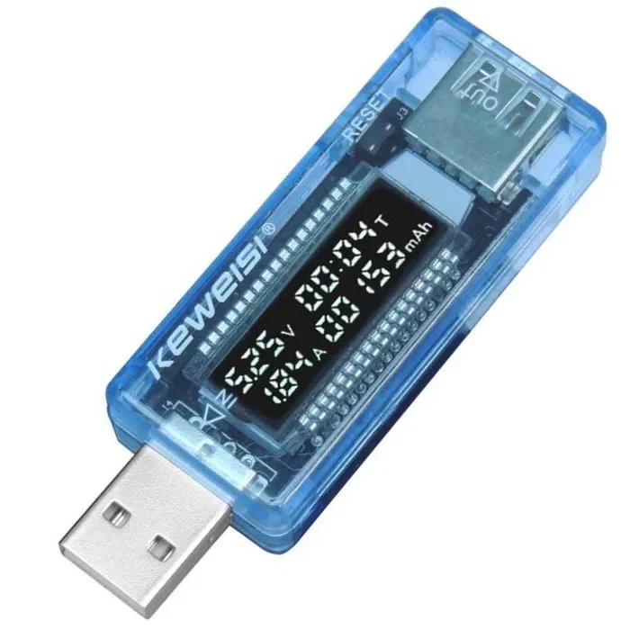 USB тестер тока напряжения потребляемой энергии KEWEISI KWE-V20 - фото 1 - id-p1740502892