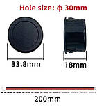 Цифровий вольтметр врізний круглий DC4 — 100V D30 Зелені цифри, фото 2