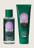 Набір Victoria's Secret PINK Cedar Woods Оригінал! Спрей для тіла міст та лосьйон