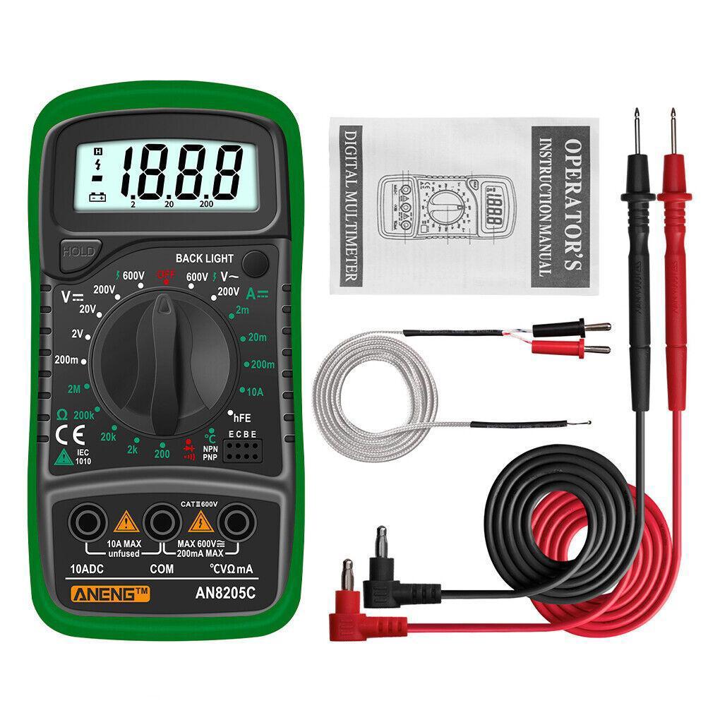 Цифровий мультиметр Aneng AN8205C зелений