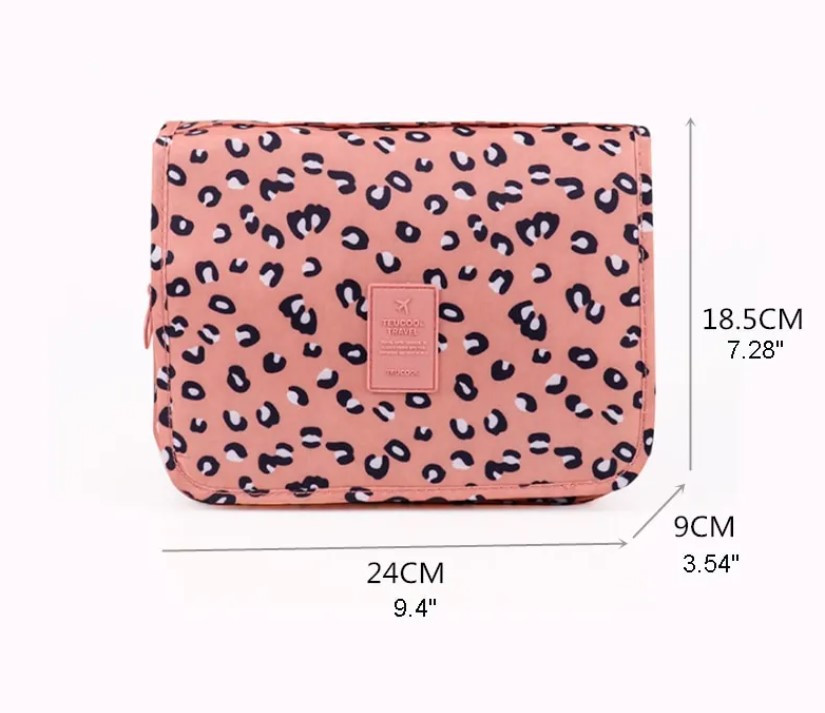 Несесер унісекс для гігієнічного приладдя та косметики. рожевий анімал принт