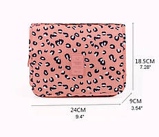 Несесер унісекс для гігієнічного приладдя та косметики. рожевий анімал принт