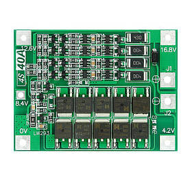 BMS 4s 40a (16.8v) Контроллер заряду з балансуванням Li-ion 18650