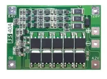 BMS 3s 40a (12.6v) Контроллер заряду з балансуванням Li-ion 18650