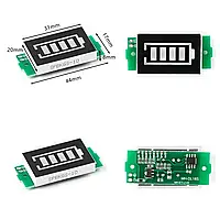 Универсальный индикатор уровня заряда/разряда аккумуляторов Li-ion / Li-pol 3.3-31.2V синий