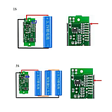 Універсальний індикатор рівня заряду/розряду акумуляторів Li-ion/Li-pol 3.3-31.2V синій, фото 4