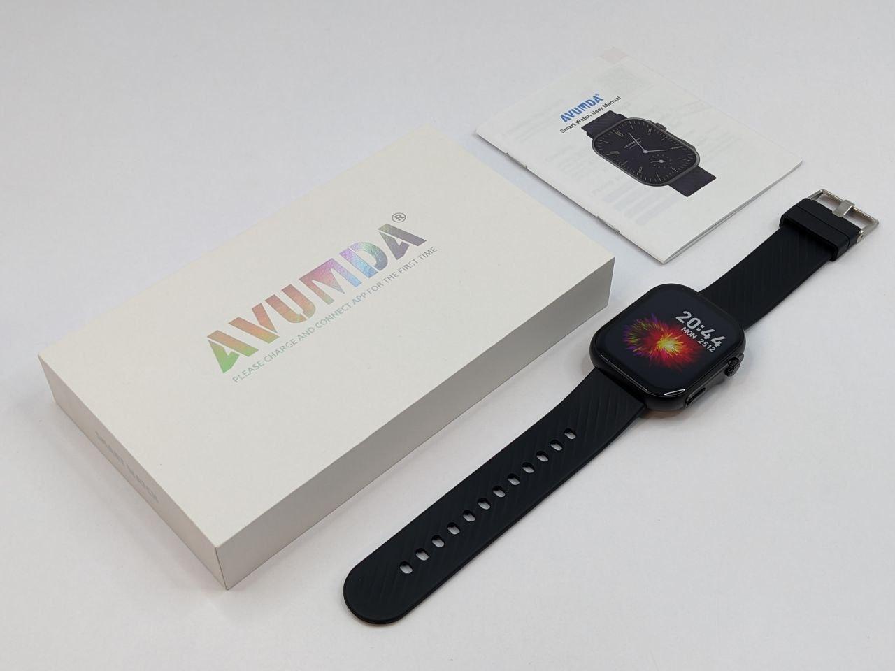 Розумний годинник AVUMDA, 2,01-дюймовий HD для чоловіків і жінок, годинник для фітнес-трекера з крокоміром