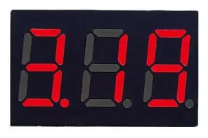 Вольтметр 0,36" DC 2.5-30 В (червоні цифри) дисплей