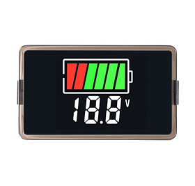 Автомобільний Панельний Вольтметр з індикатором рівня заряду 12V-72V (білі цифри)