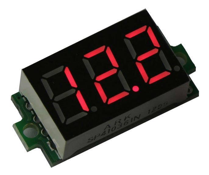 Двопровідний вольтметр 0,36 дюймів DC4.5V30V безкорпусний