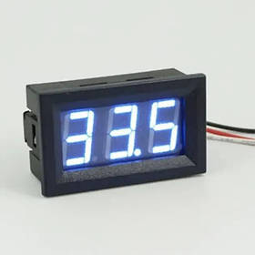0,56-дюймовий DC 0V-100.0V 3-дротовий вимірювач напруги вольтметр синій