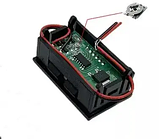 Вольтметр цифровий DC 5 — 120 В, 0.56 LED, зелений, у корпусі. 2 дроти, фото 3