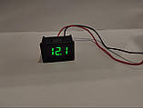 Вольтметр у корпусі 0,36" DC 4,5-30 В зелений, фото 3