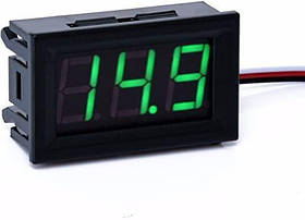 0,56-дюймовий DC 0V-100.0V 3-дротовий вимірювач напруги вольтметр зелений