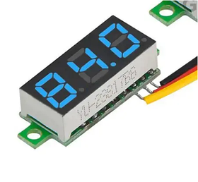 Вольтметр 0,28" DC 0-100 В (сині цифри) дисплей