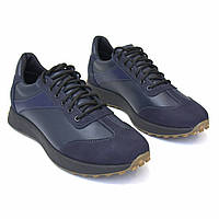 Мужские кроссовки синие кожаные нубук вставки обувь больших размеров 46 47 48 Rosso Avangard DolGa Bolt Blu BS 31.5, 47