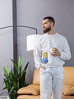 Чоловіча піжама зі штанами в карту (2 кольорі)