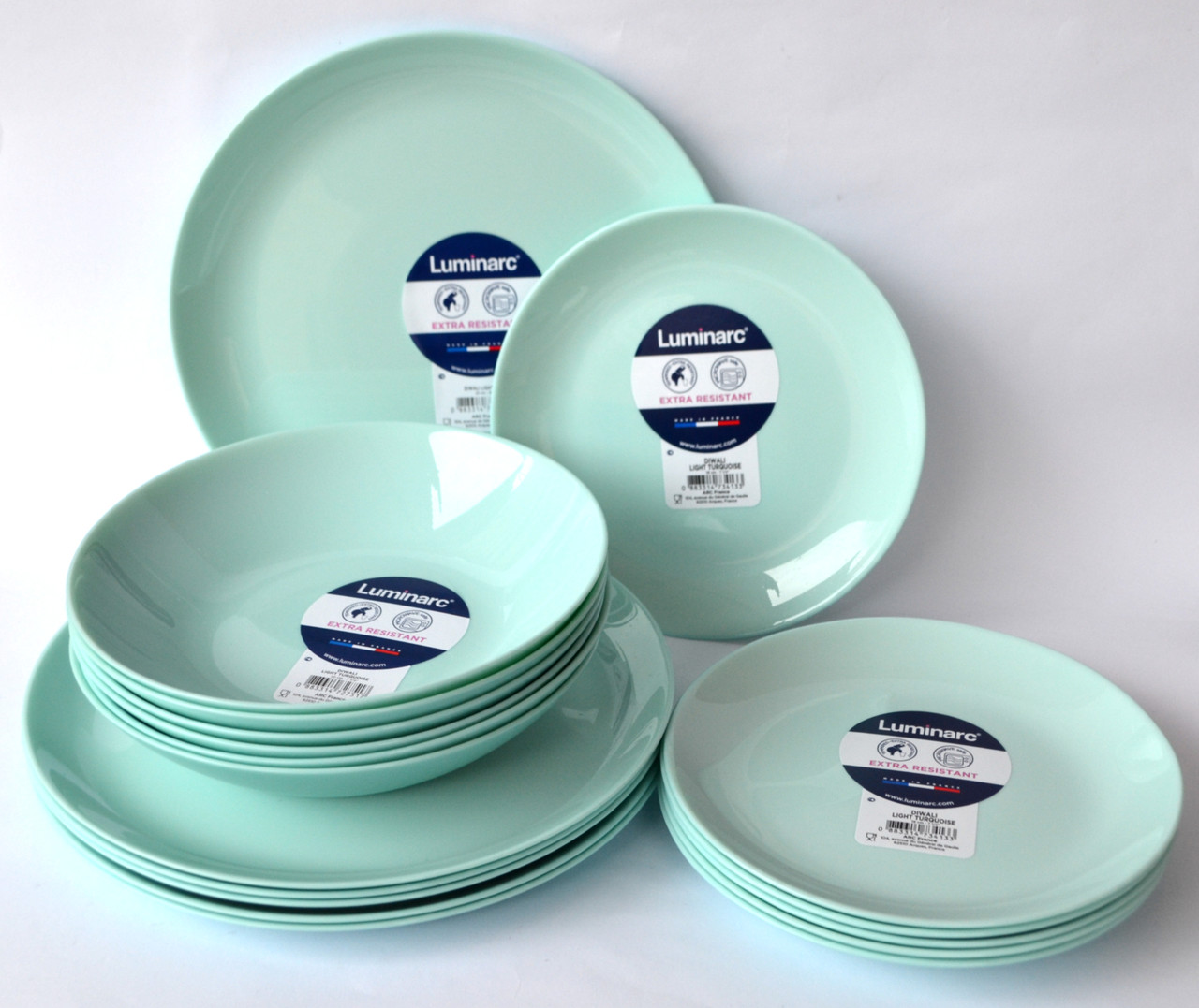 Сервіз Luminarc Diwali Light Turquoise 18 предметів (тех тара)