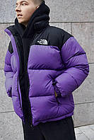 The North Face Фиолетовый Зимний Пуховик TNF 700 Violet тёплая Куртка унисекс с капюшоном