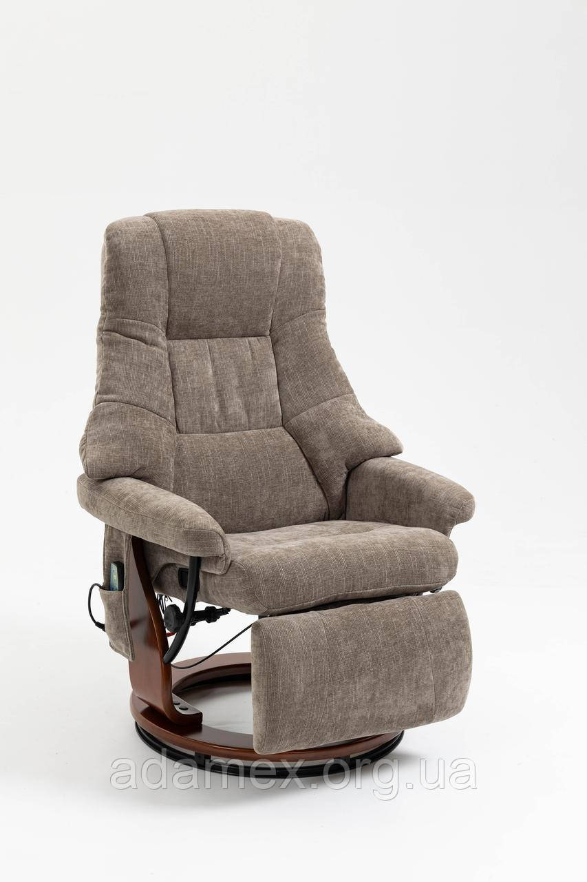 Крісло Avko Style ARMH 002 світло-коричневе Cappuccino з масажем, підігрівом і підставкою для ніг