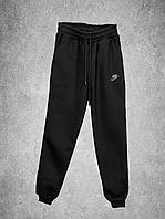 Спортивные штаны теплые Nike на флисе для мальчика 12-17 лет , Цвет Черный, Размер одежды подросток (по