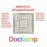 Шаблон, трафарет BGA (БГА) Ø 0.5 mm GA107-895-A1, GA107-140-A1, GA107-150-A1, GA107-980-A1