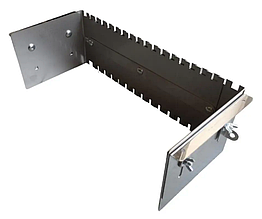 Розсувна двостороння гребінка з нержавіючої сталі, зуб 10х10+12х12 мм