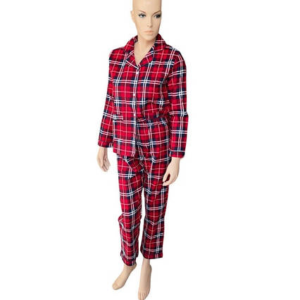 Тепла піжама жіноча Маршмелоу Bsailen червоний у клітинку
