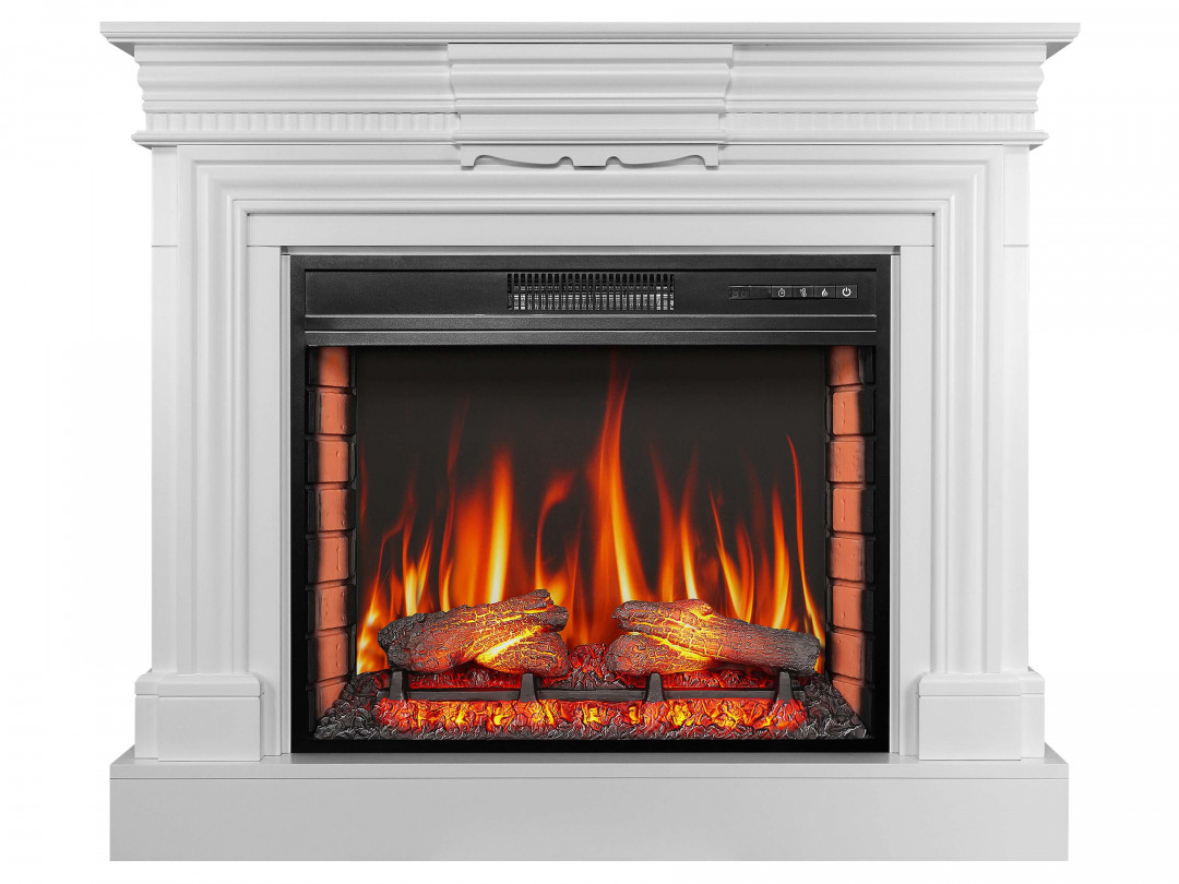 Камінокомплект ArtiFlame Lester AF28S білий б'янко (113 х 98 х 32.5 см) зі звуком
