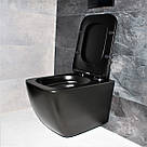 Унітаз підвісний DUSEL CUBIS Black Matt DWHT10201030RВ із сидінням Slim Soft-Close, фото 6