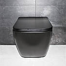 Унітаз підвісний DUSEL CUBIS Black Matt DWHT10201030RВ із сидінням Slim Soft-Close, фото 8