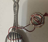 Антикварна посрібна чайна ложка Троянда, фото 3