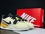 Чоловічі кросівки Nike Jordan Legacy 312 Low молодіжні шкіряні бежеві, фото 3
