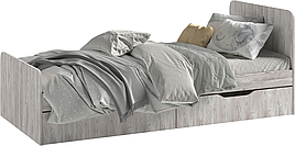 Ліжко 1-сп 0,9 у дитячу кімнату з ДСП (з каркасом, без матраца) Локі арвуд світлий Світ Меблів