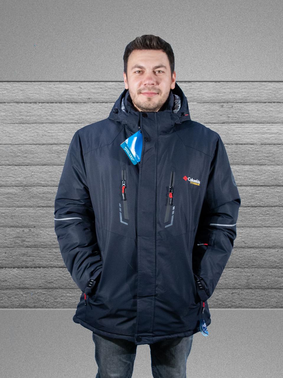 Куртка термозима Snow 4XL-8XL великі розміри арт.1704, Темно-синій,6XL, 60