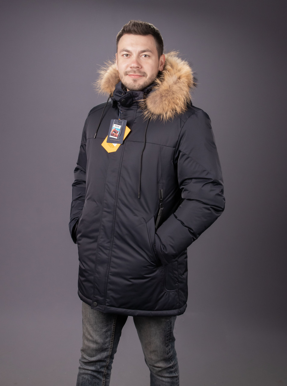Куртка чоловіча зимова Saz, Темно-синій,L, 48 XXXL, 54, Чорний