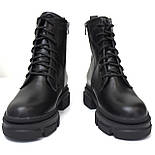 Шкіряні черевики з гумкою і блискавкою застібкою зимове жіноче взуття на платформі COSMO Shoes Katerinа, фото 6