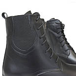 Шкіряні черевики з гумкою і блискавкою застібкою зимове жіноче взуття на платформі COSMO Shoes Katerinа, фото 9