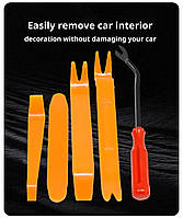 Набір інструментів для ремонту інтер'єру авто "5 в 1". Знімач обшивки, кліпс, модінгів, емблем