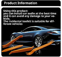 Набір інструментів для ремонту інтер'єру авто "4 в 1". Знімач обшивки, кліпс, модінгів, емблем