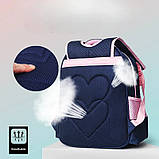 Шкільний рюкзак ортопедичний з пеналом для дівчинки першокласниці 1 2 3 клас 7-8-9 років, портфель ранець в школу, фото 7