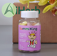 GummiKing, кальцій і вітамін D для дітей, 60 жувальних мармеладок