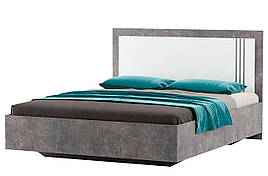 Ліжко півтороспальне в спальню з ДСП Алекса індастріал/білий Світ Меблів