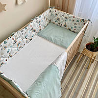 Комплект постельного белья для новорожденного Baby Dream Радуги, цвет горчица