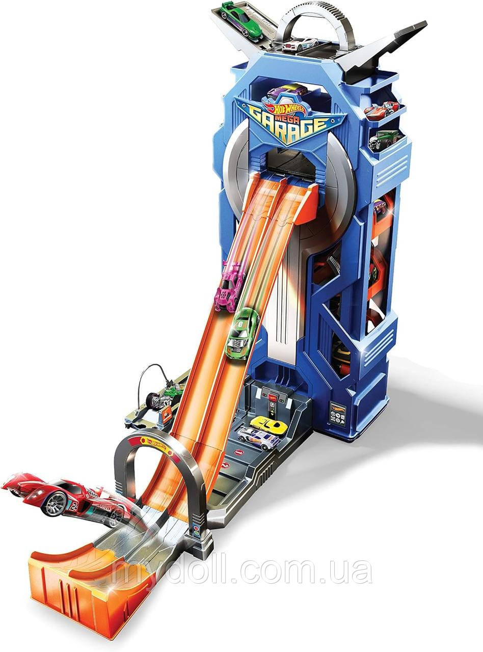 Трек Хот Вілс Мега-гараж Автотрек Hot Wheels Mega Garage Playset GWT34 FTB68 Mattel Оригінал