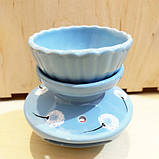 Аромолампа Англійська Блакитна з кульбабами / Аромолампа Англійська Блакитна з кульбабами 9x9x9 см, фото 2